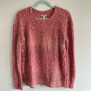 Lucky Brand Knit Sweater with Criss Cross Tie Sides